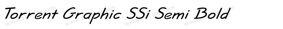 Torrent Graphic SSi Semi Bold Italic字体转换